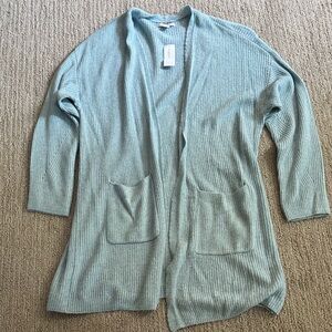 AEO Women's Light Blue Open Front Cardigan
